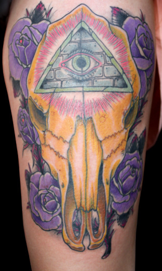 tattoos/ - Skull and All Seeing Eye Tattoo - 63812
